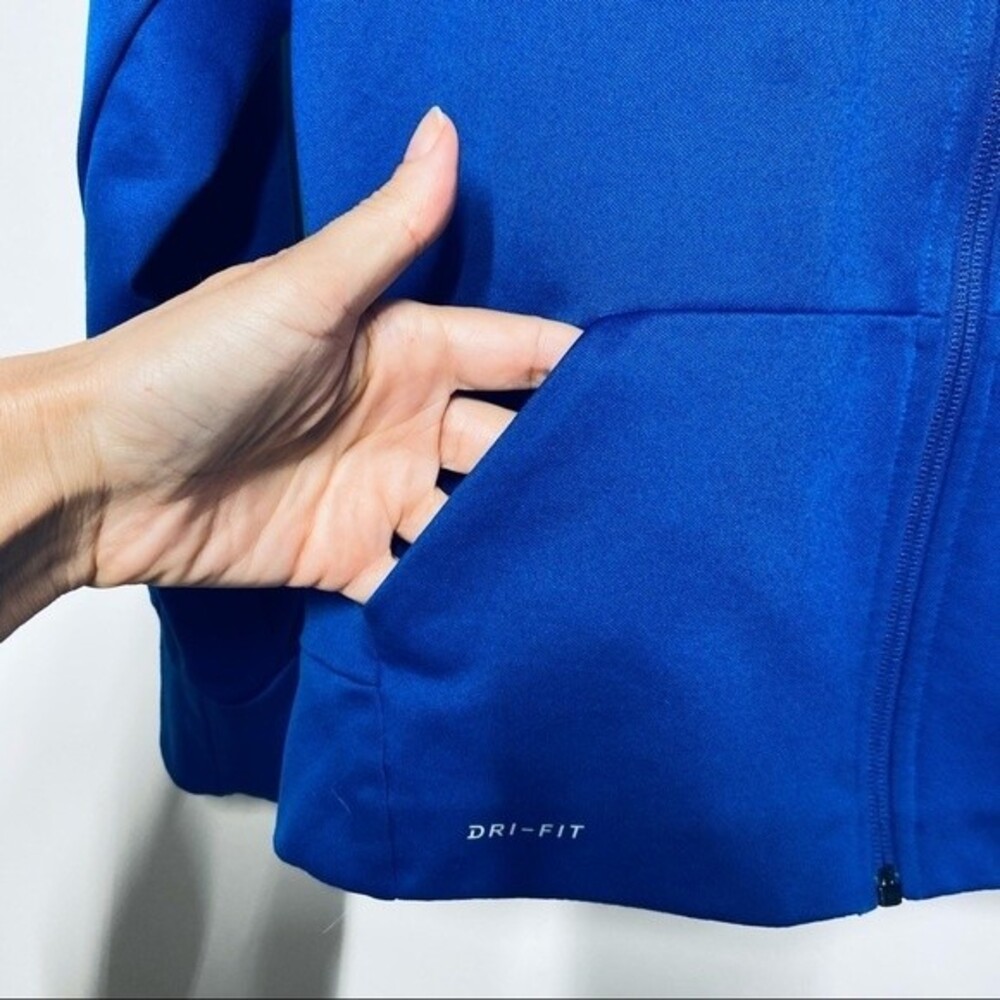 Nike Hooded Full Zip Dry Fit Sweatshirt in Blue M - Picture 2 of 10